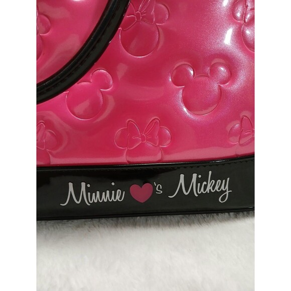 DISNEY x LOUNGEFLY Pink Minnie‎ Loves Mickey Large Dome Satchel Bowling Bag main image 13